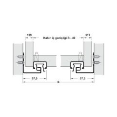 Hafele Pow, Tam Açılım Yavaşlatıcılı Gizli Ray 400mm