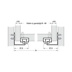Hafele Pow, Tam Açılım Yavaşlatıcılı Gizli Ray 400mm