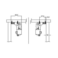 Hafele Pow, Tam Açılım Yavaşlatıcılı Gizli Ray 400mm