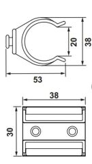 Hafele PFT12 Baza Klipsi Vidalanarak Beyaz