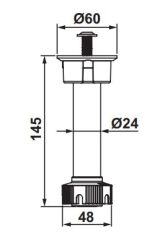 Hafele PFT11 Baza Ayağı Vidalı Siyah 100mm