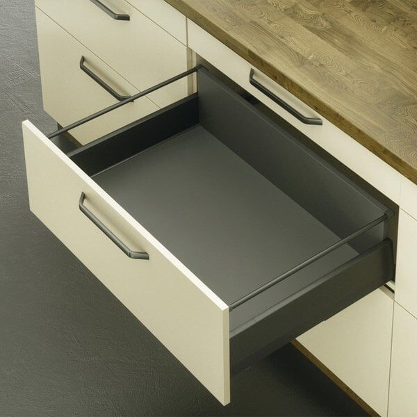 Hafele Matrix Box P35 Bordürlü 18/92/350mm Vidalı, Antrasit Renk