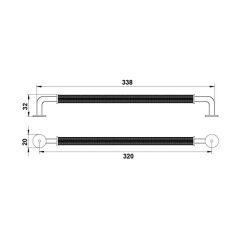 Hafele Mobilya Kulpu Aron 320mm Mat Siyah