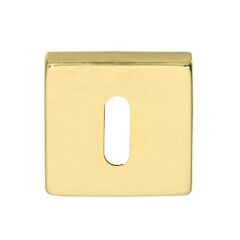 Hafele Kare Oda Kapı Kolu Rozeti 50mm, Parlak Pirinç Renk