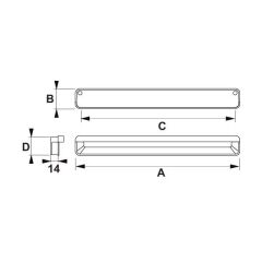 Hafele Mobilya Kulpu Pottle 160mm Antrasit