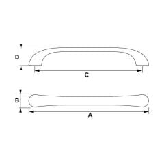 Hafele Mobilya Kulpu Split 320mm Antrasit