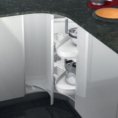 Hafele MONDO CARVE Kapak (içe bombeli) beyaz