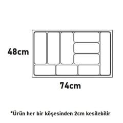 Hafele Smart Çatal Kaşıklık Gümüş Renk, 74x48cm