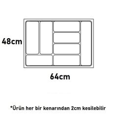 Hafele Smart Çatal Kaşıklık Gümüş Renk, 64x48cm