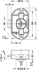 Hafele Basmalı İspanyolet Kilit 25mm, Nikel Renk