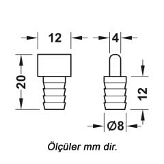 Hafele SLIDO 12 IF J Kılavuz, gri