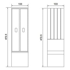Hafele LEGRO Bıçaklık Koyu Meşe 140x470x45