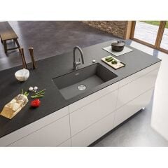 Franke Granit Eviye Tek Gözlü Damlalıksız Bx Maris Mrg 210/110-72 Fragranite Stone Grey