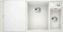 Blanco Granit Eviye Tezgah Üstü 1,5 Gözlü Sol Damlalıklı Axia III 6S Beyaz