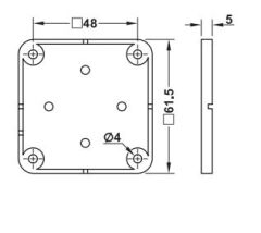 Hafele EFL50/EFL Cam Kapı Seti