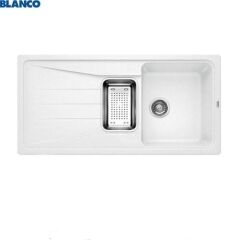 Blanco Granit Eviye Sona 6S Tezgah Üstü1,5 Göz Damlalıklı Beyaz