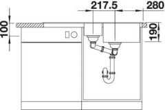 Blanco Granit Eviye Sona 6S Tezgah Üstü1,5 Göz Damlalıklı Beyaz