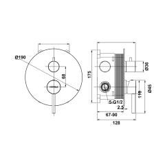Hafele Neomix R 3F Ankanstre Banyo Bataryası 3 Fonksiyonlu Paslanmaz Çelik