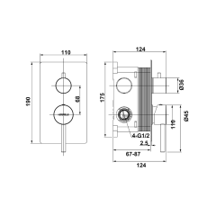 Hafele Neomix S 2F Ankanstre Banyo Bataryası 2 Fonksiyonlu Parlak Krom