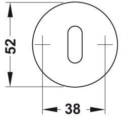 Hafele Yuvarlak Barelli Kapı Kolu Rozeti, Mat Siyah Renk