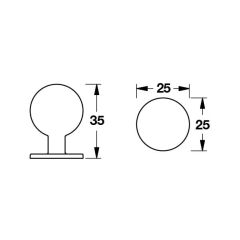Hafele Düğme Kulp Pearl Paslanmaz Çelik