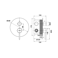 Hafele Neomix R 2F Ankanstre Banyo Bataryası 2 Fonksiyonlu Parlak Krom