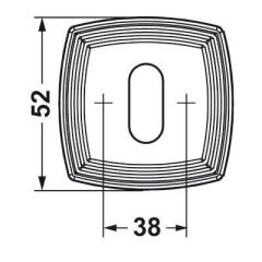 Hafele Barelli Kare Kapı Kolu Rozet, Antik Bronz Renk
