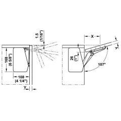 Hafele Free Flap 1.7 Makas Gövdesi A, Nikel Renk