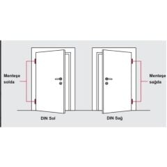 Hafele Yaprak Menteşe Binili Çelik 120mm Sağ Mat Siyah