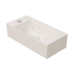 Hafele Banyo Lavabosu Nuvo Parlak Beyaz Sol Batarya Delikli