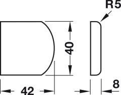 Hafele Metallamat-A Kapak Oval Nikel
