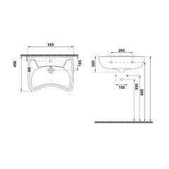 Hafele Banyo Lavabosu Vitalease Parlak Beyaz