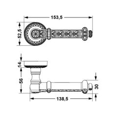 Hafele Kapı Kolu Seti Ponte Oda Antik Bronz