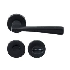 Hafele Kapı Kolu Seti Milano WC Mat Siyah