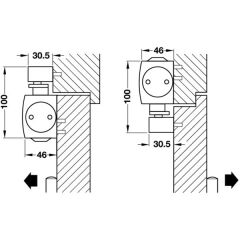 Hafele TS5000 Kapı Kapatıcı F EN2-6, Gümüş Renk