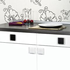 Hafele Düğme Kulp Chessy Jr. Mat Beyaz