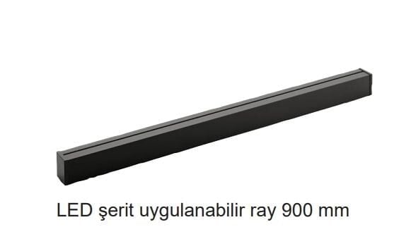 Hafele LINERO TopLine Alüminyum Ray 900mm Siyah