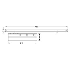 Hafele DCL84 Kapı Kapatıcı F EN3, Mat Siyah (Sabitlemesiz)