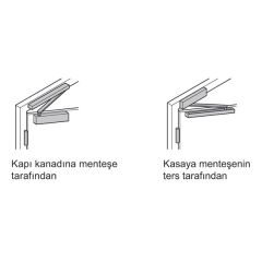 Hafele DCL84 Kapı Kapatıcı F EN3, Mat Siyah (Sabitlemesiz)