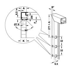 Hafele E-Verso Makas Seti A 420-550mm, Gri Renk