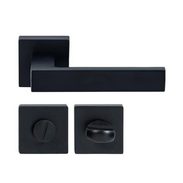 Hafele Kapı Kolu Seti Pera WC Mat Siyah