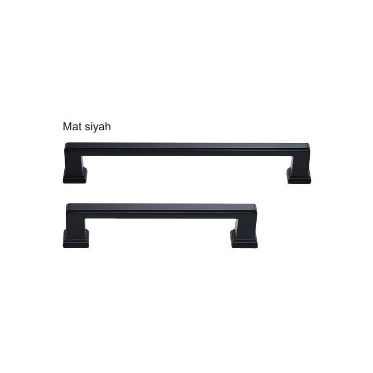 Hafele MELE Kulp mat siyah 128mm