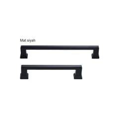 Hafele MELE Kulp mat siyah 128mm