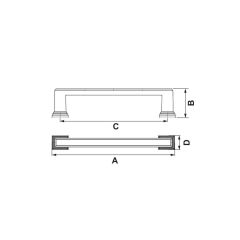Hafele MELE Kulp mat siyah 192mm