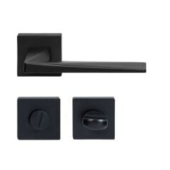 Hafele Kapı Kolu Seti Flood WC Mat Siyah