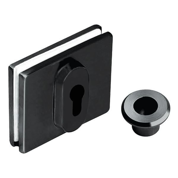 Hafele I1 Cam kapı kilidi barelli tip mat siyah