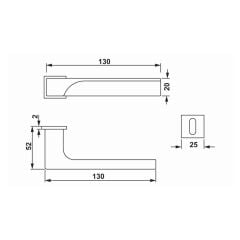 Hafele Kapı Kolu Seti Mini İstanbul WC Mat Siyah