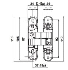 Hafele CDH 40S Gizli Menteşe Mat Nikel 52kg (42 Adet)