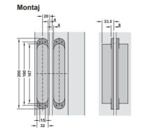 Hafele CDH 120 Gizli Menteşe Mat Siyah 140kg