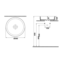 Hafele Banyo Lavabosu Milagro R Mat Siyah